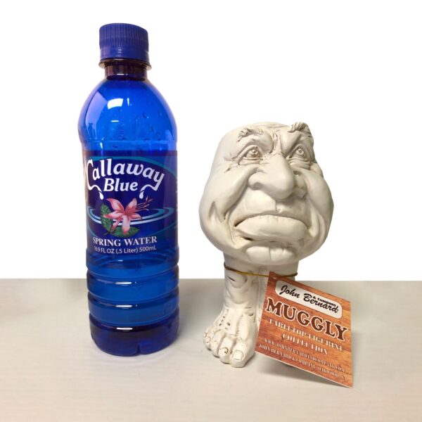 Muggly: Face Figurine Tabletop Statue “Grumpy” 6″ H – Antique White